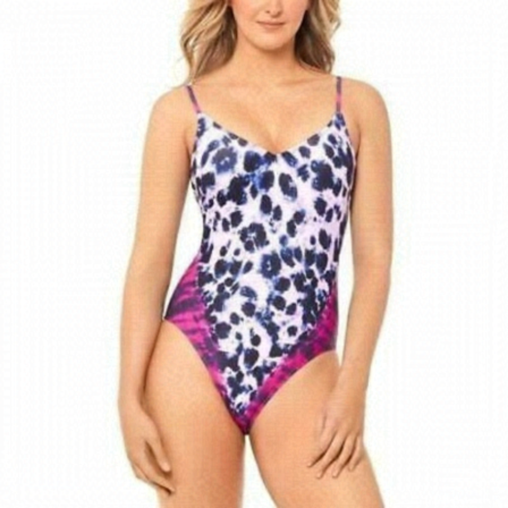 Nwt Salt + Cove Leopard Tie Dye One Piece Swimsuit - size M